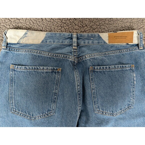 Scotch & Soda Jeans Womens 27/32 Bandit Boyfriend Blue Color Block Cotton Pins - Picture 6 of 15
